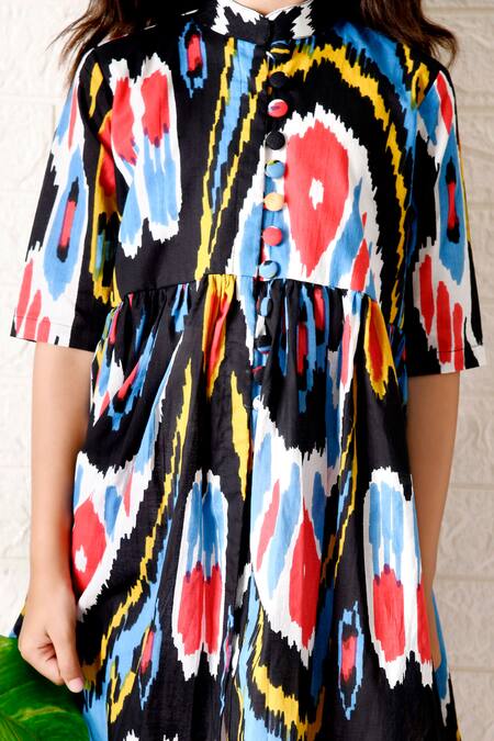 THE COTTON STAPLE Multi Color Cotton Nightfall Fit And Flare Kurta With Pant at Aza Fashions THE COTTON STAPLE_Multi Color Cotton Nightfall Fit And Flare Kurta With Pant _at_Aza_Fashions