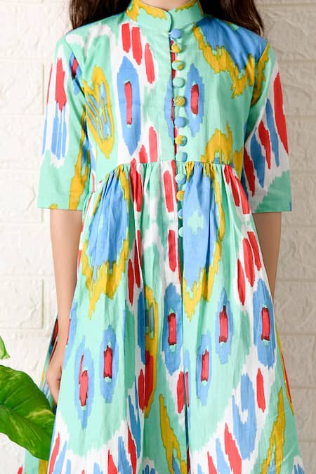 The Cotton Staple_Multi Color Cotton Cassata Pastel Kurta With Pant _at_Aza_Fashions