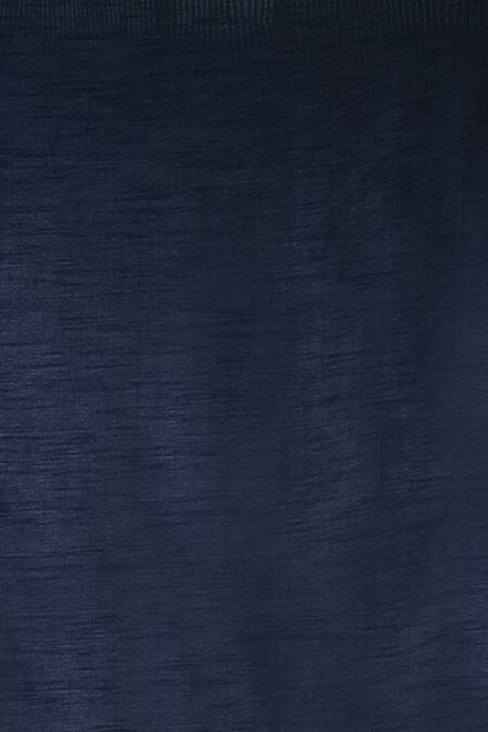 Samyukta Singhania_Blue Georgette Sequin, Thread And Work Saree With Running Blouse_Online_at_Aza_Fashions