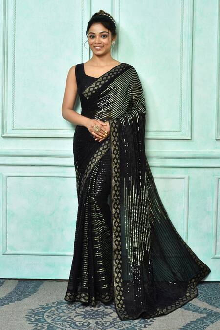 Women : Saree : Georgette Sequins Work