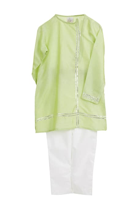 MI Dulce AN'YA Round Neck Gota Embellished Kurta Set 