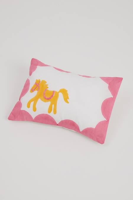 Buy Masaya Pink Hypoallergenic Cotton Hand Block I Am Going To The Circus Cot Bedding Set Online at Aza Fashions Buy_Masaya_Pink Hypoallergenic Cotton Hand Block I Am Going To The Circus Cot Bedding Set_Online_at_Aza_Fashions