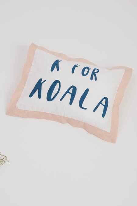 Buy_Masaya_Beige Hypoallergenic Cotton Hand Block Printed K For Koala Cot Bedding Set_Online_at_Aza_Fashions