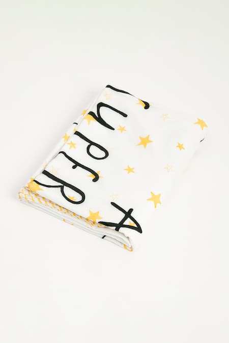 Buy Masaya Black 3 Layers Of Pure Superbaby Flies Over Town Dohar Blanket Online at Aza Fashions Buy_Masaya_Black 3 Layers Of Pure Superbaby Flies Over Town Dohar Blanket_Online_at_Aza_Fashions