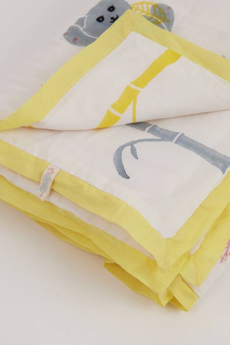 Buy Masaya Yellow 2 Layers Of Pure And Unbleached K For Koala Quilt Online at Aza Fashions Buy_Masaya_Yellow 2 Layers Of Pure And Unbleached K For Koala Quilt_Online_at_Aza_Fashions