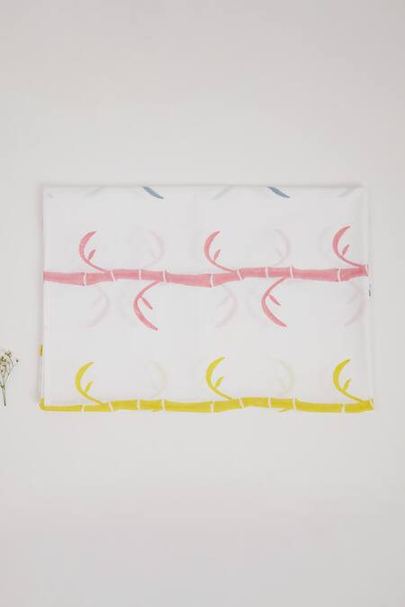 Shop_Masaya_Yellow Hypoallergenic , Filler Mulmul With K For Cot Bedding Set_Online_at_Aza_Fashions