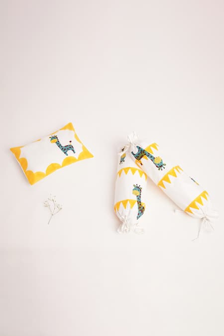 Masaya Yellow Hypoallergenic Cotton Giraffe My Best Friend The Cot Bedding Set 