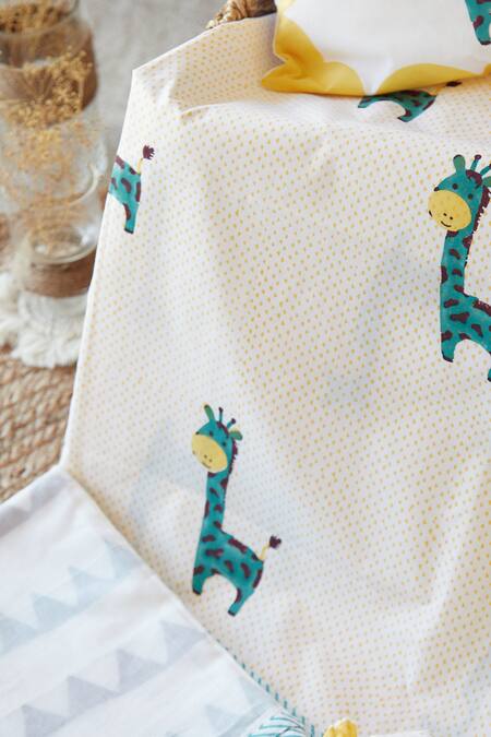 Masaya Yellow Hypoallergenic Cotton, Filler My Best Friend The Cot Bedding Set Online at Aza Fashions Masaya_Yellow Hypoallergenic Cotton, Filler My Best Friend The Cot Bedding Set_Online_at_Aza_Fashions