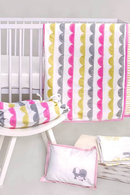 Masaya Grey Hypoallergenic Cotton, Filler Adventures Mamma And Me Cot Bedding Set Online at Aza Fashions Masaya_Grey Hypoallergenic Cotton, Filler Adventures Mamma And Me Cot Bedding Set_Online_at_Aza_Fashions