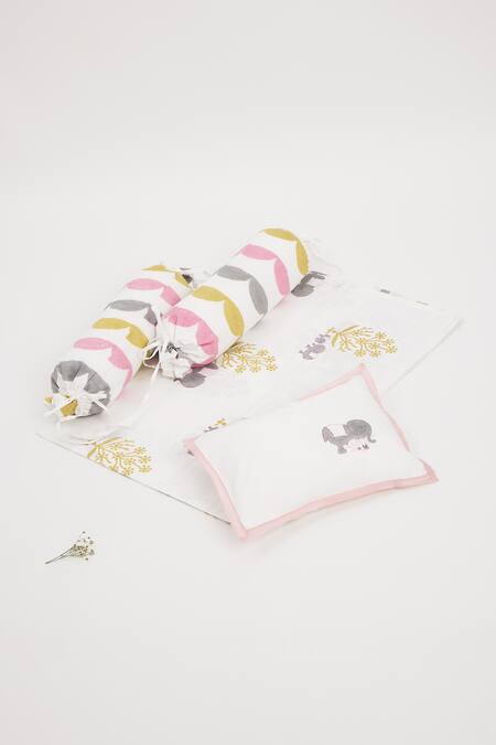 Buy Masaya Grey Hypoallergenic Cotton, Filler Adventures Mamma And Me Cot Bedding Set Online at Aza Fashions Buy_Masaya_Grey Hypoallergenic Cotton, Filler Adventures Mamma And Me Cot Bedding Set_Online_at_Aza_Fashions