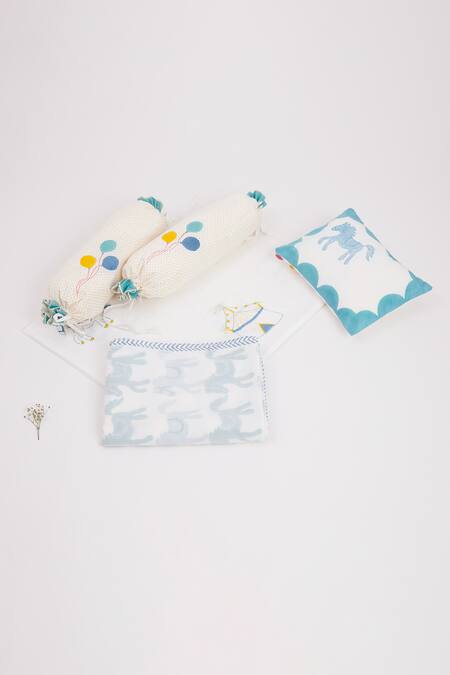 Masaya Blue Hypoallergenic , Filler I Am Going To The Cot Bedding Set at Aza Fashions Masaya_Blue Hypoallergenic , Filler I Am Going To The Cot Bedding Set_at_Aza_Fashions