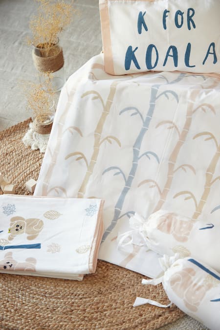 Masaya Beige Hypoallergenic Cotton Koala K For Printed Cot Bedding Set 