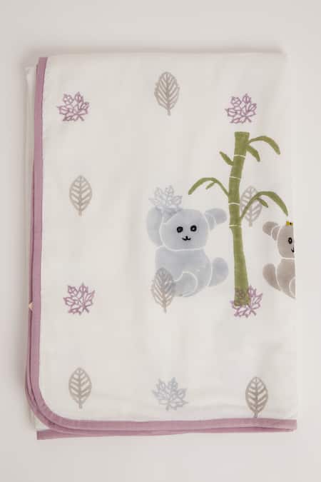 Shop Masaya Purple Hypoallergenic , Filler Mulmul K For Cot Bedding Set Online at Aza Fashions Shop_Masaya_Purple Hypoallergenic , Filler Mulmul K For Cot Bedding Set_Online_at_Aza_Fashions