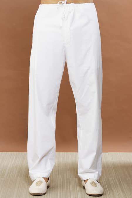 Aham-Vayam_Blue Cotton Sequins Jahaan Floral Embroidered Kurta Set _at_Aza_Fashions