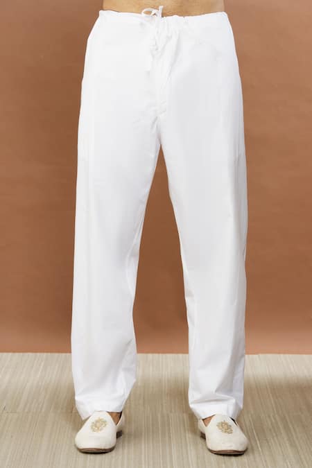 Aham-Vayam_Yellow Silk Sequins, Embroidery Maharaja Floral Kurta Set _at_Aza_Fashions