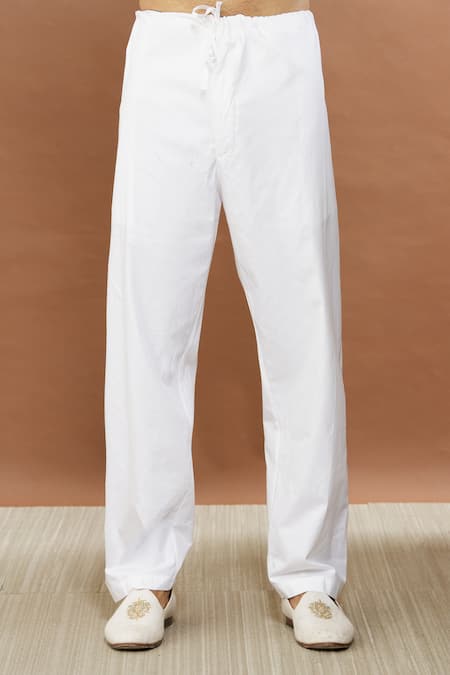 Aham-Vayam_Blue Cotton Embroidery, Sequins Floral Mirror Work Kurta Set _at_Aza_Fashions