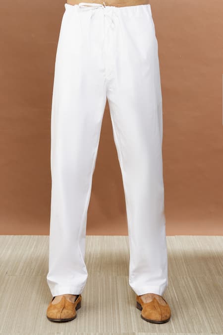 Aham-Vayam_Blue Cotton Sequins Mughalkaari Embroidered Kurta Set _at_Aza_Fashions