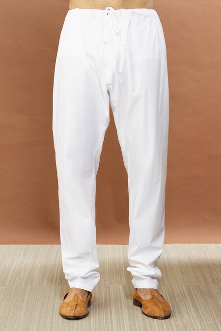 Aham-Vayam_Yellow Cotton Sequins Suryamukhi Embroidered Kurta And Churidar Set _Online_at_Aza_Fashions