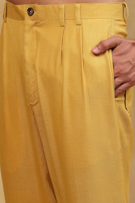 Buy_Soniya G_Yellow Crepe Ombre Jacket Set 