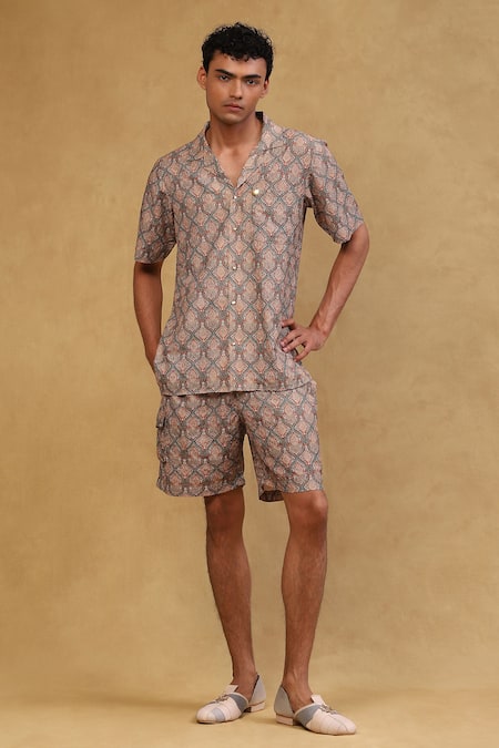 Soniya G Paisley Print Shirt & Shorts Set 