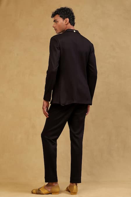 Soniya G Black Crepe Full Sleeve Jacket And Pant Set Online at Aza Fashions Soniya G_Black Crepe Full Sleeve Jacket And Pant Set _Online_at_Aza_Fashions