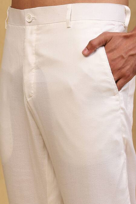 Soniya G Ivory Crepe Metallic Thread Placket Embellished Shirt And Pant Set at Aza Fashions Soniya G_Ivory Crepe Metallic Thread Placket Embellished Shirt And Pant Set _at_Aza_Fashions