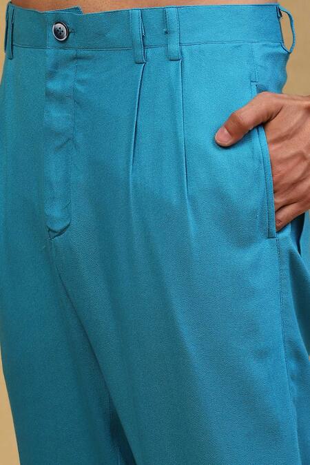 Buy Soniya G Blue Crepe Metallic Thread Ombre Embroidered Jacket And Pant Set Buy_Soniya G_Blue Crepe Metallic Thread Ombre Embroidered Jacket And Pant Set