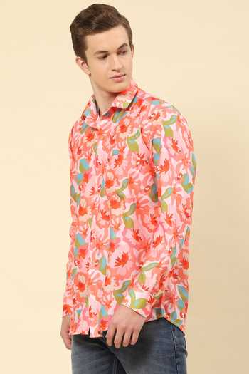 Buy_Soniya G_Multi Color Cotton Flower Print Shirt _Online_at_Aza_Fashions