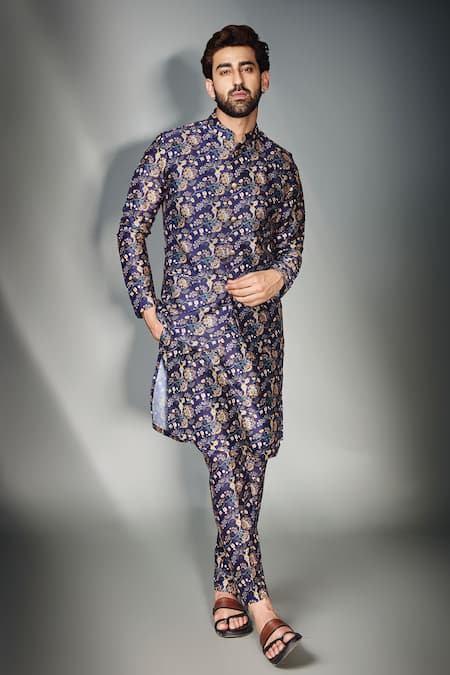 Chatenya Mittal Floral Print Kurta Pant Pyjama Set 