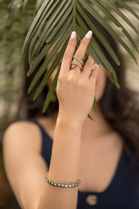 Buy The Alchemy Studio Black Diamonds Swirl Cut Ring Online at Aza Fashions Buy_The Alchemy Studio_Black Diamonds Swirl Cut Ring_Online_at_Aza_Fashions