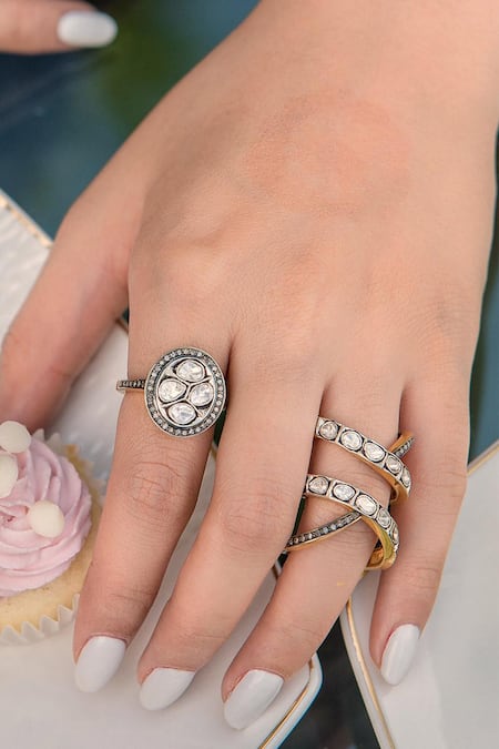 The Alchemy Studio Polki Studded Ring Single Pc 