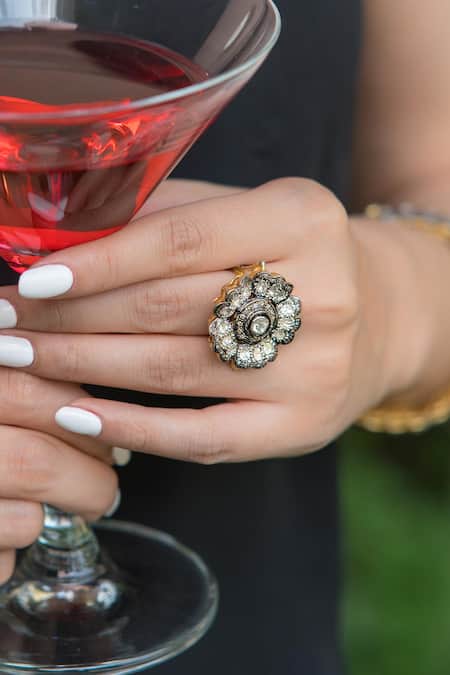 The Alchemy Studio Floral Uncut Diamond Ring 