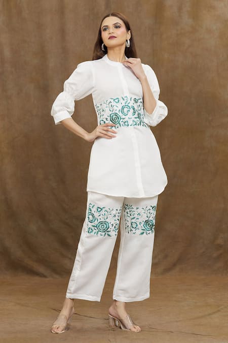 Buy NOZ2TOZ Women's Green Cotton Straight Kurta Pant Set With Dupatta  Online at Best Price | Distacart
