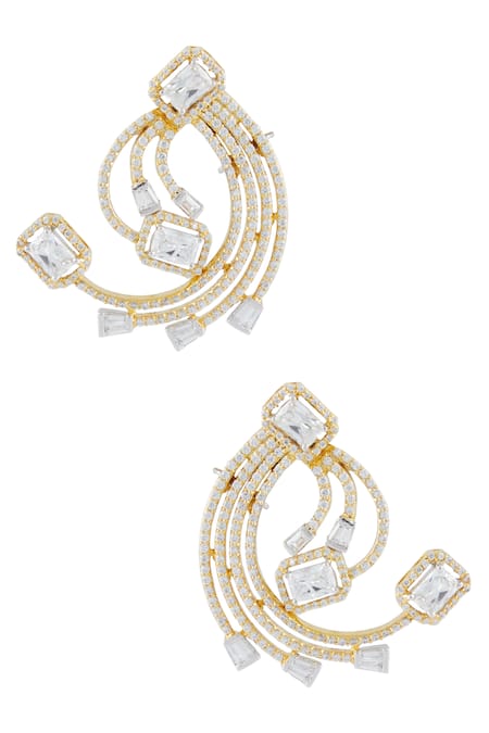 Ananta Jewels Sun Ray Pattern Earrings 