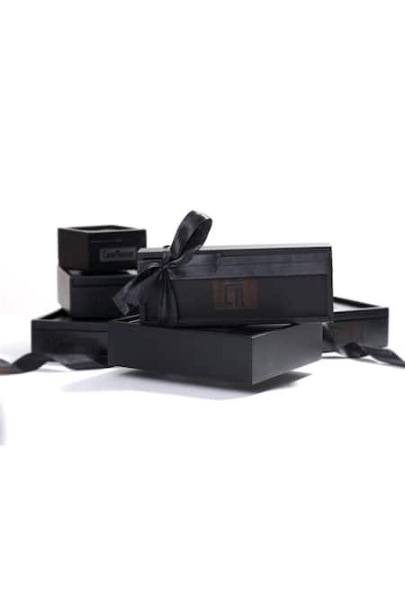 Shop_Cosa Nostraa_Grey Cut Work Sunflower Glitter Buttons - Set Of 7 _Online_at_Aza_Fashions