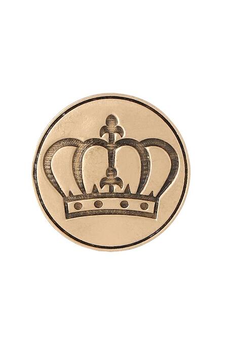 Buy_Cosa Nostraa_Gold Elite Crown Buttons - Set Of 7 _Online_at_Aza_Fashions