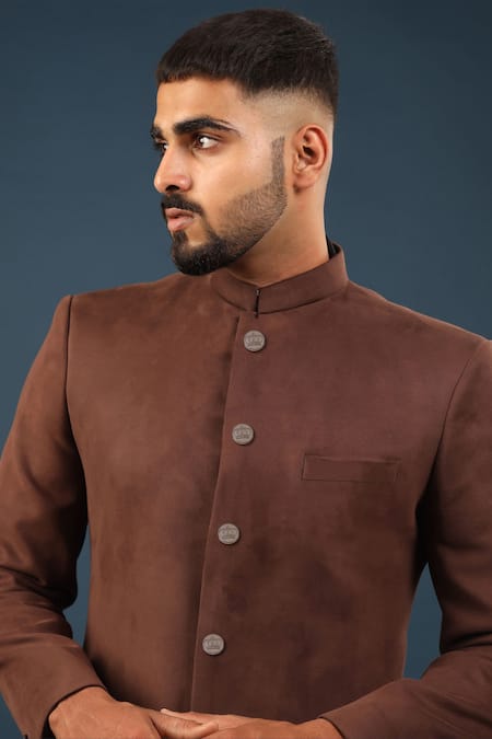 Shop Cosa Nostraa Grey Elite Crown Carved Buttons - Set Of 7 at Aza Fashions Shop_Cosa Nostraa_Grey Elite Crown Carved Buttons - Set Of 7 _at_Aza_Fashions