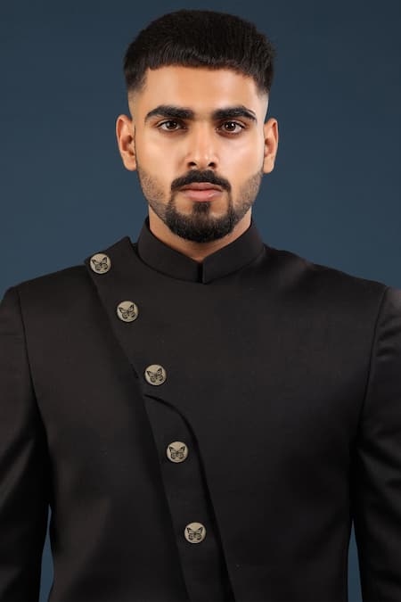 Shop Cosa Nostraa Gold Dainty Butterfly Buttons - Set Of 7 at Aza Fashions Shop_Cosa Nostraa_Gold Dainty Butterfly Buttons - Set Of 7 _at_Aza_Fashions