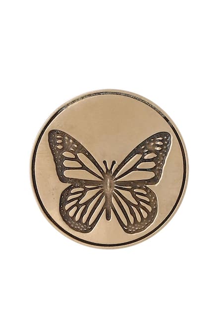 Buy Cosa Nostraa Gold Dainty Butterfly Buttons - Set Of 7 Online at Aza Fashions Buy_Cosa Nostraa_Gold Dainty Butterfly Buttons - Set Of 7 _Online_at_Aza_Fashions
