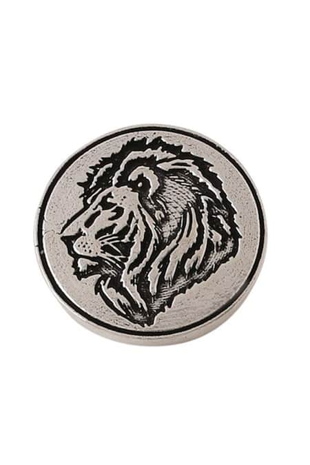Buy Cosa Nostraa Grey Lion Carved Buttons - Set Of 5 Online at Aza Fashions Buy_Cosa Nostraa_Grey Lion Carved Buttons - Set Of 5 _Online_at_Aza_Fashions