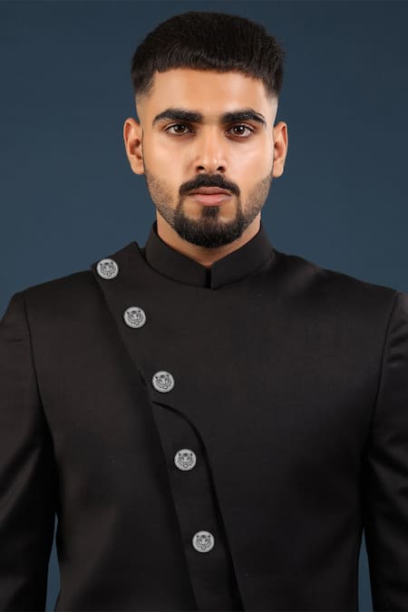 Cosa Nostraa Fiery Tiger Oxidised Buttons - Set of 5 