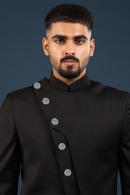 Cosa Nostraa Fiery Tiger Oxidised Buttons - Set of 7 