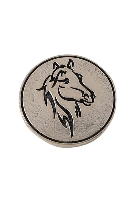 Buy_Cosa Nostraa_Grey King Knight Carved Buttons - Set Of 7 _Online_at_Aza_Fashions