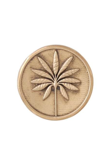 Buy Cosa Nostraa Gold Floral Carved Buttons - Set Of 5 Online at Aza Fashions Buy_Cosa Nostraa_Gold Floral Carved Buttons - Set Of 5 _Online_at_Aza_Fashions
