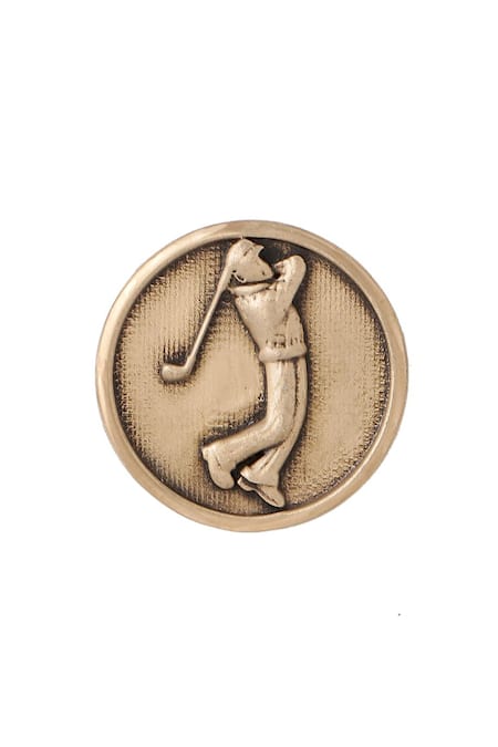 Buy_Cosa Nostraa_Gold Golfer Buttons - Set Of 7 _Online_at_Aza_Fashions