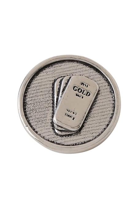 Buy Cosa Nostraa Grey Gold Biscuit Carved Buttons - Set Of 5 Online at Aza Fashions Buy_Cosa Nostraa_Grey Gold Biscuit Carved Buttons - Set Of 5 _Online_at_Aza_Fashions