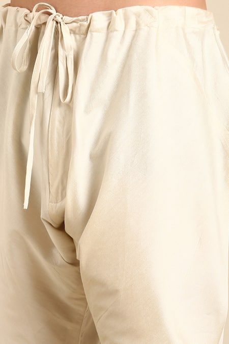 Buy Mayank Modi - Men Green Silk, Muslin Embroidery Colorblock Flower Print Kurta Set Buy_Mayank Modi - Men_Green Silk, Muslin Embroidery Colorblock Flower Print Kurta Set