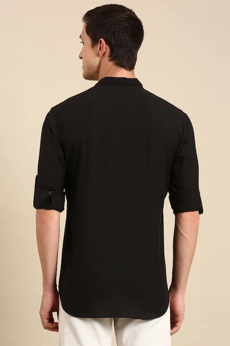 Mayank Modi - Men Lapel Collared Full Sleeve Shirt 