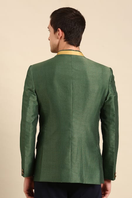 Mayank Modi - Men Kota Chanderi Textured Bandhgala For Kids