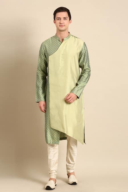 Mayank Modi - Men Overlap Kurta & Churidar Set 